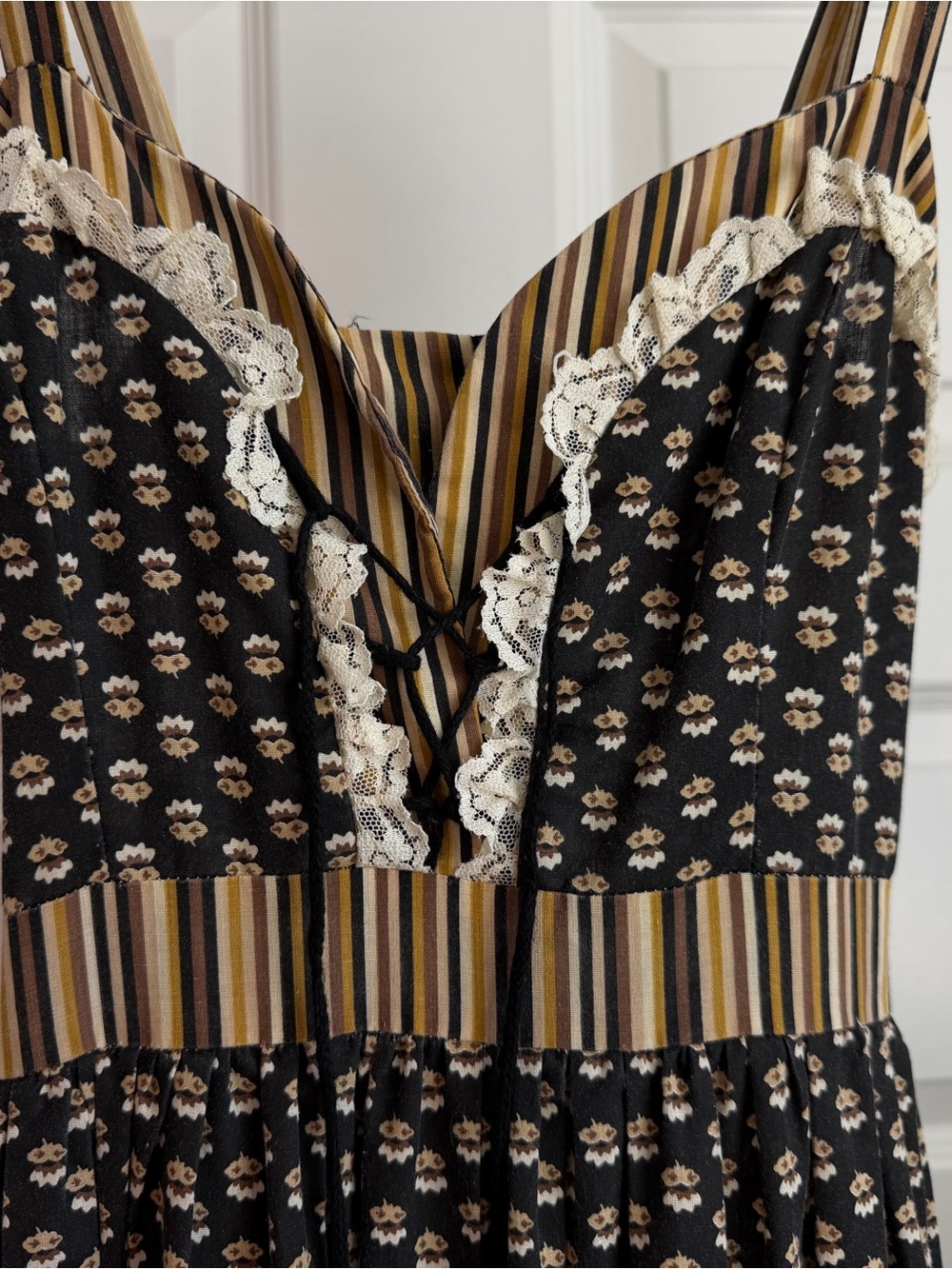 Gunne Sax 1970s Vintage Boho Midi Dress - Picture 2 of 7